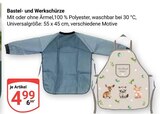 Bastel- und Werkschürze mit Ärmel Angebote bei GLOBUS Amberg für 4,99 €