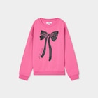 Sweat col rond manches longues vieux rose fille en promo chez La Halle Sweat col rond manches longues vieux rose fille dans le catalogue La Halle