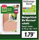 Bio Wurstaufschnitt Angebote von Metzgerfrisch bei Lidl Darmstadt für 1,79 €