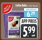 Coffee Balls Lungo Forte im EDEKA Prospekt Coffee Balls Lungo Forte von Gut & Günstig im aktuellen EDEKA Prospekt für 5,99 €