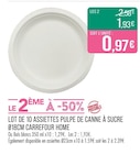 Lot de 10 assiettes pulpe de canne à sucre Ø18cm - CARREFOUR HOME - Supermarchés Match à Dunkerque Lot de 10 assiettes pulpe de canne à sucre Ø18cm - CARREFOUR HOME en promo chez Supermarchés Match Dunkerque à 1,93 €