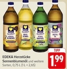 Herzstücke Sonnenblumenöl oder Maiskeimöl oder Reines Rapsöl oder Distelöl im Angebot bei E center in Stuttgart Herzstücke Sonnenblumenöl oder Maiskeimöl oder Reines Rapsöl oder Distelöl Angebote von EDEKA bei E center Stuttgart für 1,99 €