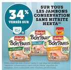 34% versés sur ma carte u sur tous les jambons conservation sans nitrite herta à Hyper U dans Saint-Christophe-la-Couperie