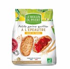 Pain grillé épeautre - Le Moulin du Pivert - NaturéO à Reims Pain grillé épeautre - Le Moulin du Pivert en promo chez NaturéO Reims à 3,75 €