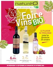 Prospectus Magasins Bio NaturéO en cours à Saint-Arnoult et alentours, "Foire Aux Vins Bio", 11 pages, 16/09/2026 - 25/10/2026 Catalogue Magasins Bio NaturéO en cours à Saint-Arnoult et alentours, "Foire Aux Vins Bio", 11 pages, 16/09/2026 - 25/10/2026