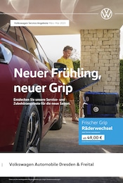 Aktueller Volkswagen Werkstatt & Auto Prospekt in Pesterwitz und Umgebung, "Neuer Frühling, neuer Grip" mit 1 Seite, 01.03.2025 - 31.05.2025