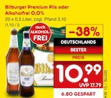 Aktuelles Premium Pils oder Alkoholfrei 0,0% Angebot bei Netto Marken-Discount in Pirmasens ab 10,99 €