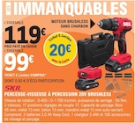 Promo Perceuse-visseuse à percussion 20V Brushless à 99,00 € dans le catalogue E.Leclerc à Montataire