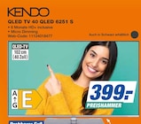 QLED TV 40 QLED 6251 S im Angebot bei expert in Chemnitz QLED TV 40 QLED 6251 S Angebote von KENDO bei expert Chemnitz für 399,00 €