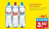 Natürliches Mineralwasser von Vitrex für 3,50 € bei Netto Marken-Discount im Angebot Natürliches Mineralwasser von Vitrex im aktuellen Netto Marken-Discount Prospekt