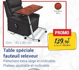 Table spéciale fauteuil releveur en promo chez Technicien de Santé Perpignan à 139,90 €