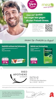 Aktueller mea - meine apotheke Prospekt (Hohberg, 4 Seiten zum blättern mea - meine apotheke Prospekt Unsere August-Angebote mit 4 Seiten
