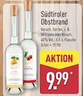 Südtiroler Obstbrand Williams Angebote bei ALDI Nord Wuppertal für 9,99 €