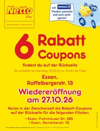 Netto Marken-Discount Prospekt "6 Rabatt-Coupons" mit 2 Seiten (Essen)