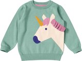 Strickpullover mit Einhorn-Motiv, grün, Gr. 110 von ALANA für 13,90 € bei dm-drogerie markt im Angebot Strickpullover mit Einhorn-Motiv, grün, Gr. 110 von ALANA im aktuellen dm-drogerie markt Prospekt