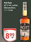 Rum Angebote von Pott bei GLOBUS Gießen für 8,99 €