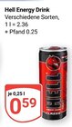 Energy Drink im Angebot bei GLOBUS in Bruchsal Energy Drink Angebote von Hell bei GLOBUS Bruchsal für 0,59 €