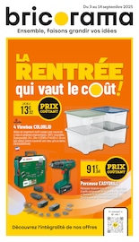 Bricolage Angebote im Prospekt "LA RENTRÉE qui vaut le coût !" von Bricorama Bricolage Angebote im Prospekt "LA RENTRÉE qui vaut le coût !" von Bricorama auf Seite 1