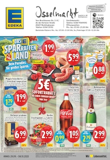 Coca Cola im EDEKA Prospekt "Aktuelle Angebote" mit 24 Seiten (Herten)
