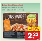 Menü Snackfood Angebote von Prima bei Netto Marken-Discount Jena für 2,22 €