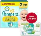 Pampers Premium Protection Monatsbox, Pampers Feuchttücher Aqua Harmonie Angebote von Pampers bei Rossmann Ulm