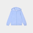 Sweat zippé à capuche droit bleu clair fille dans le catalogue La Halle