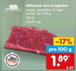 Hüftsteak vom Jungbullen Angebote von Gut Ponholz bei Netto Marken-Discount Mülheim für 1,89 €