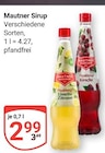 Sirup im Angebot bei GLOBUS in Duisburg Sirup Angebote von Mautner bei GLOBUS Duisburg für 2,99 €