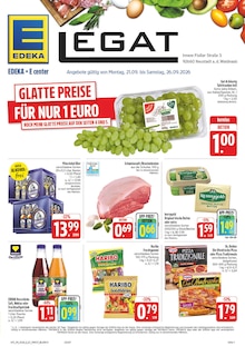 EDEKA Prospekt der KW 39 "Wir lieben Lebensmittel!" Aktueller EDEKA Prospekt "Wir lieben Lebensmittel!" Seite 1 von 40 Seiten