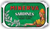 Sardines à l'huile d'olive vierge extra - MINERVA - Intermarché à La Rochelle Sardines à l'huile d'olive vierge extra - MINERVA en promo chez Intermarché La Rochelle à 1,59 €