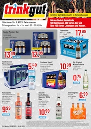 Trinkgut Prospekt für Reichertshausen mit 4 Seiten Trinkgut Prospekt für Reichertshausen: „Größter Getränkemarkt in Petershausen”, 4 Seiten, 25.08.2025 - 30.08.2025