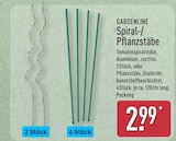 Spiral-/Pflanzstäbe von Gardenline für 2,99 € bei ALDI Nord im Angebot Spiral-/Pflanzstäbe von Gardenline im aktuellen ALDI Nord Prospekt
