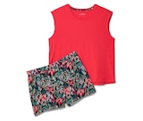 Shorty-Pyjama-Set, flamingorot/schwarz von  im aktuellen Tchibo im Supermarkt Prospekt für 15,00 €