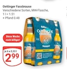 Fassbrause Mango Angebote von Oettinger bei GLOBUS Kaarst für 2,99 €
