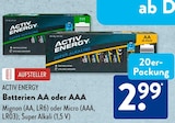 Batterien AA Angebote von Activ Energy bei ALDI SÜD Mülheim für 2,99 €