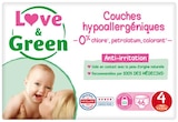 Couches hypoallergéniques - LOVE & GREEN en promo à 9,39 € chez Carrefour Couches hypoallergéniques - LOVE & GREEN dans le catalogue Carrefour