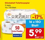 Glücksblatt Toilettenpapier Angebote bei Netto Marken-Discount Reutlingen für 5,99 €