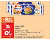 6 maxi burger - HARRYS en promo à 0,92 € chez Netto 6 maxi burger - HARRYS dans le catalogue Netto