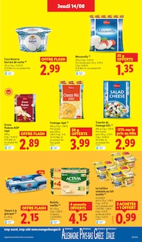 Promotion Burrata dans le prospectus Lidl, valable du 14/08/2025 au 20/08/2025 Promo Burrata dans le catalogue Lidl du moment à la page 17