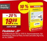 toom Baumarkt Uelzen - Flexkleber „S1“ Angebot im Prospekt Flexkleber „S1“ bei toom Baumarkt im Uelzen Prospekt für 19,99 €
