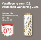 Pils im Angebot bei GLOBUS in Amberg Pils Angebote von Bitburger bei GLOBUS Amberg für 0,75 €