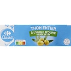 Thon entier à l'huile d'olive extra vierge - CARREFOUR CLASSIC' - Carrefour à Saint-Raphaël Thon entier à l'huile d'olive extra vierge - CARREFOUR CLASSIC' en promo chez Carrefour Saint-Raphaël à 3,45 €