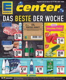 E center Prospekt für Bogen mit 20 Seiten E center Prospekt für Bogen: "DAS BESTE DER WOCHE", 20 Seiten, 24.02.2025 - 01.03.2025