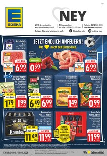 EDEKA Prospekt der Woche "Aktuelle Angebote" Seite 1, 08.06.2026 bis 13.06.2026 für Grevenbroich Aktueller EDEKA Prospekt "Aktuelle Angebote" Seite 1 von 26 Seiten für Grevenbroich