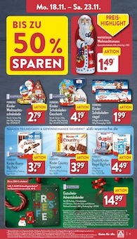 Kinder Schokolade Angebot im aktuellen ALDI Nord Prospekt auf Seite 11