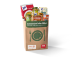 Spendentüte von ja! bei REWE im Angebot Spendentüte von ja! im aktuellen REWE Prospekt