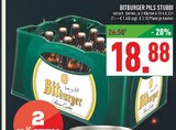 Pils Stubbi Angebote von Bitburger bei Marktkauf Arnsberg für 18,88 €