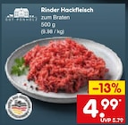 Rinder Hackfleisch im Angebot bei Netto Marken-Discount in Fürth Rinder Hackfleisch Angebote von GUT PONHOLZ bei Netto Marken-Discount Fürth für 4,99 €