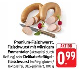 E center - Premium-Fleischwurst Angebot im Prospekt Premium-Fleischwurst bei E center im Prospekt "" für 0,99 €