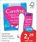 Slipeinlagen von Carefree im aktuellen budni Prospekt